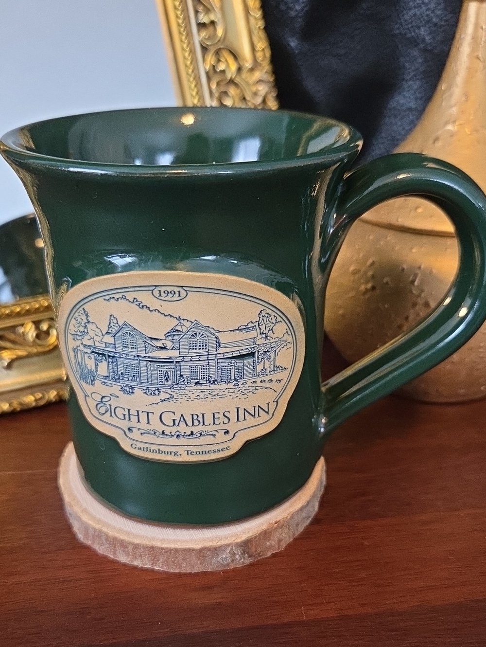 1991 Deneen Handthrown Pottery Coffee Mug Eight Gables Inn Gatlinburg Tenn